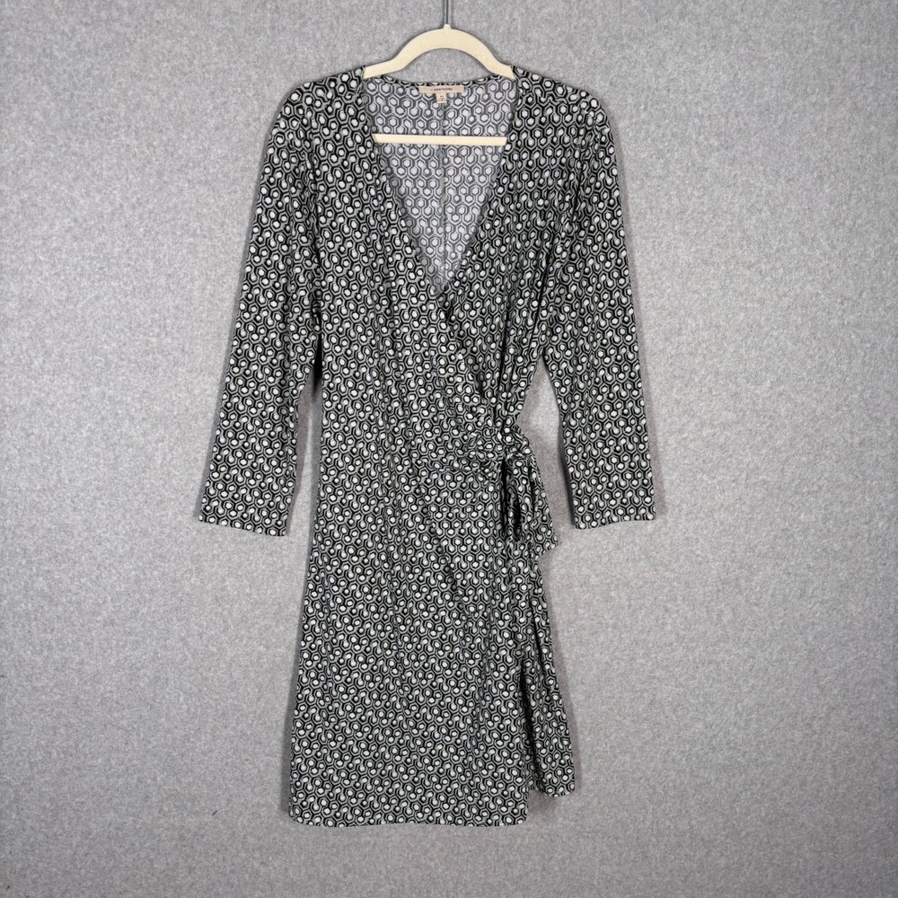 41 Hawthorn Wrap Knee Dress XL Green Waist Tie Slinky Liquid Knit Mod 50s Career